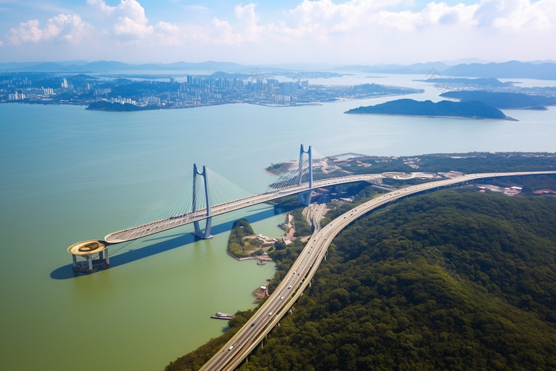 航拍城市建设城市道路跨海大桥,高清,摄影图,摄影图片,图片大全,摄影图免费下载